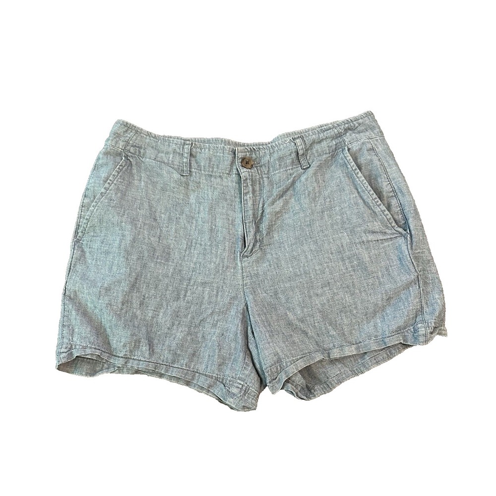Chambrey Gap Womens Blue Shorts 6 Cotton Chino Coastal Resortwear Vacation Y2K